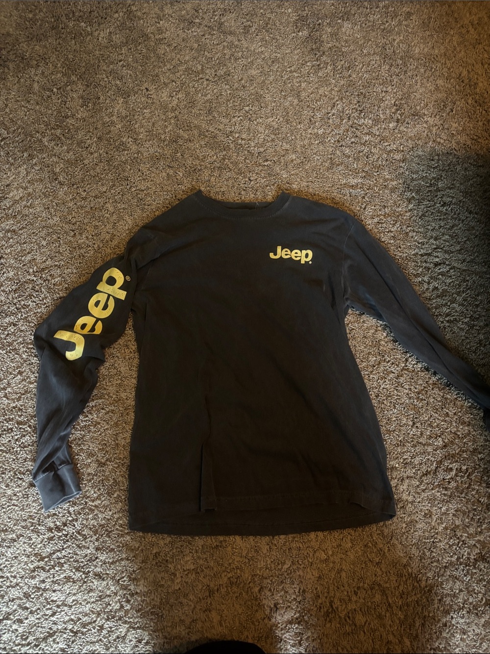 Comfort Colors Black Long Sleeve Tee with Yellow Jeep Logos